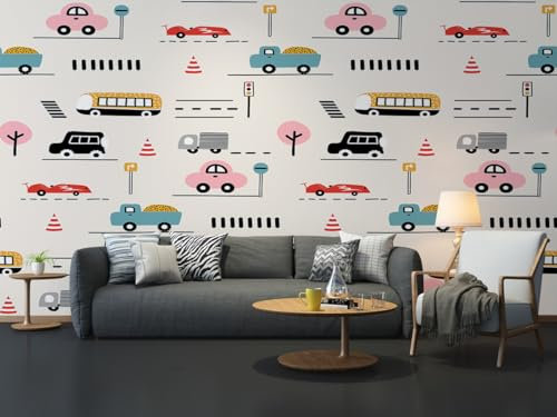 Papier Peint Panoramique 150X200 Voiture Beige Intissé Poster Mural Xxl Peint Chambre,Adulte Fresque Murale Papier,Art Papier Peint Décoration Murale Salon Chambre