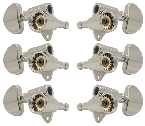 Grover 102SVN Skeleton View Rotomatics - Guitar Machine Heads, 3 + 3 - Nickel