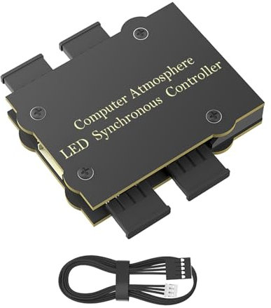 XAGMODSHN 4 Porta 5V 3PIN ARGB LED Controller VENTOR ARGB Controller LED con velocità Luminosità Regolabile con Cavo USB2.0 9pin