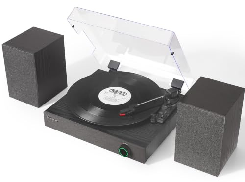 Crosley Zane Vinyl Record Player with Bluetooth and Stereo Speakers - Black