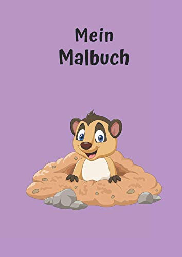 Mein Malbuch: Motiv Erdmännchen No. 4 | DIN A4 | Blanko | Geschenkidee