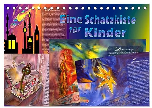 Eine Schatzkiste für Kinder (Tischkalender 2026 DIN A5 quer), CALVENDO Monatskalender: Ein Kalender mit zauberhaften, kunstvollen farbenprächtigen ... und sehnsuchtsvolle Welten. (CALVENDO Kunst)