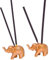 Purpledip Lot de 2 porte-encens ou support Agarbatti sculpté en laiton et en forme d'éléphant (10637)