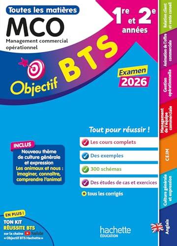 Objectif BTS MCO (1re et 2e années) - Toutes les épreuves, examen 2026
