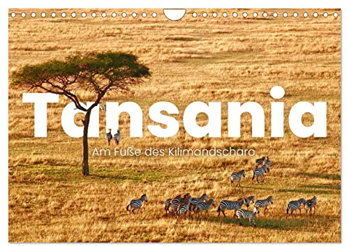 Tansania - Am Fuße des Kilimandscharo. (Wandkalender 2026 DIN A4 quer), CALVENDO Monatskalender: Bestaunen Sie 12 entzückenden Aufnahmen von Tansania. (CALVENDO Orte)