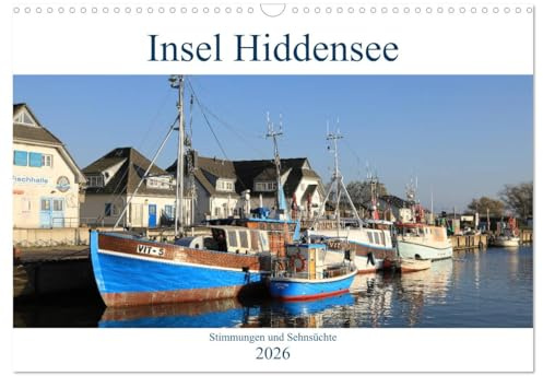Insel Hiddensee - Stimmungen und Sehnsüchte (Wandkalender 2026 DIN A3 quer), CALVENDO Monatskalender: Hiddensee, die Sehnsuchtsinsel vieler Deutscher Mix einzigartiger Stimmungen. (CALVENDO Orte)