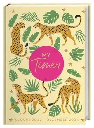 Jungle Style Timer Schülerkalender A5. Top ausgestatteter Buchkalender für Schule und Studium: Der praktische Terminplaner im wilden ... ab August 2023 - Schüler-/Studentenkalender