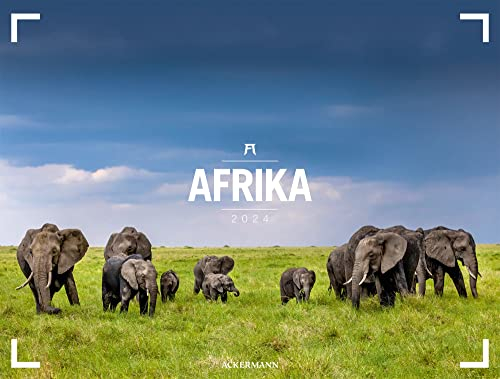 Afrika - Ackermann Gallery Kalender 2024, Wandkalender im Querformat (66x50 cm) - Großformat-Kalender / Hochwertiger Panorama-Kalender Tiere und Natur