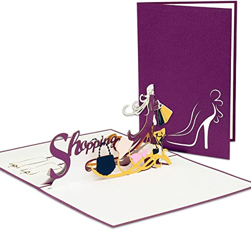 LINPOPUP®, LIN17342, POP UP 3D Karte Grußkarten Shopping Gutschein, Einkaufsgutschein, N238
