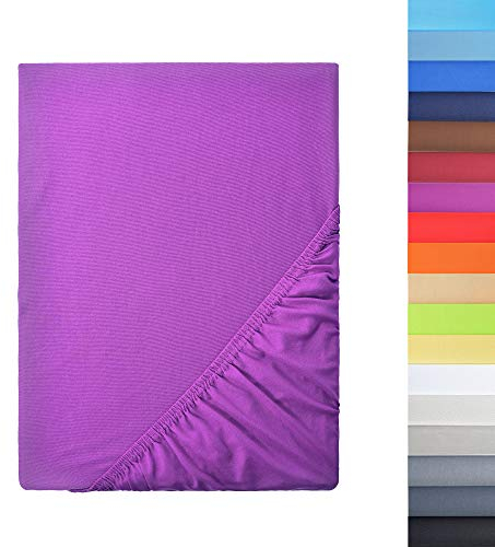 NatureMark - Mikrofaser SPANNBETTLAKEN zum Sparpreis! viele Größen und Farben Markenware (140x200-160x200 cm, lila)