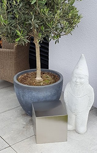 garten-wohnambiente Dekorations-Quader Würfel 30x30x30 cm Edelstahl matt gebürstet Dekoquader