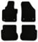 Bär-AfC Auto Fußmatten Basic passend für VW Caddy Life 2015-2020, Autoteppiche Nadelvlies Schwarz, Rand Kettelung Schwarz, Set 4-teilig, VW09994