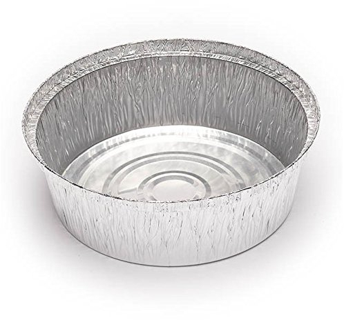 Chiner - Bandeja Redonda de Aluminio para Alimentos | Capacidad 1.400 CC, Altura 57 mm | Ideal para Transporte Comida, Apto Uso Alimentario, 125 unds, Aluminio