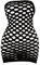 VicSec Mujer Malla Lencería Una Pieza Negro, Sexy Mini Vestido de Tubo Fishnet Babydoll Ropa Interior de Dormir Transparente Talla Única Camisa Sin Tirantes (Malla Grande)