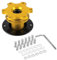 Hlyjoon Lenkrad Schnellverschluss Universal Quick Release Lenkradnabe Adapter Auto Lenkrad Schnellspanner Adapter Kfz Sportlenkrad Release Nabenadapters 8 cm/3.15 Zoll Aluminium Eisen Golden Schwarz