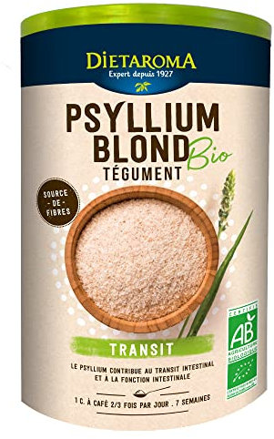 Psyllium blond Bio - Pot 300g Dietaroma.