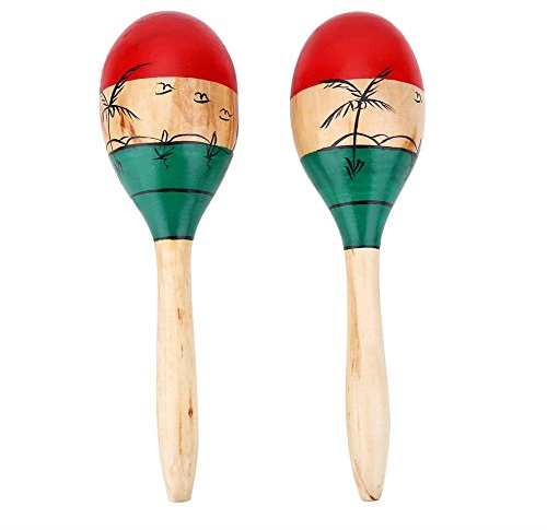 Hölzerne Maracas, 1 Paar langlebige hölzerne Maracas Großes 25 cm großes Spielzeug für Musikunterrichtsinstrumente für Kinder Kinder