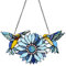 Capulina Sonnenblumen-Kolibri-Geschenke, Buntglas-Fensterbehang, Sonnenfänger, Tiffany-Kunststil, Handwerk, Blumen, Vögel, Liebhaber, Geschenke für Zuhause, Fensterdekoration