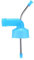 Rongweiwang Drinking Snorkel Beverage Can Straw Stainless Steel Snorkel Bar Drinking Funnel for Bar Party Entertainment, Blue