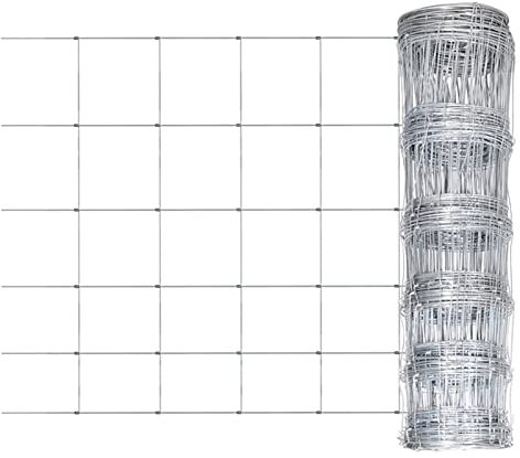 Festnight Gartenzaun Maschendraht Kaninchendraht Drahtgeflechtzaun Wühlmausgitter Metallgitter Verzinkter Stahl 50x1 m Silbern