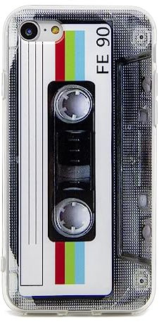 STINFIZTOL Schutzhülle für iPhone 7, iPhone 8, iPhone SE 2020/2022, Retro-Tape-Kassette, weich, Mehrfarbig