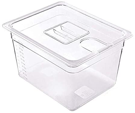 Gobutevphver Sous Vide Container Sous Vide Container Steak Machine Container With Lid Water Tank Bath For Circulator Sous Vide Culinary Immersion Slow Cooker - Transparent