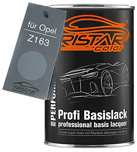 TRISTARcolor Autolack Dose spritzfertig für Opel Z163 Lichtsilber Metallic/Silver Light Metallic Basislack 1,0 Liter 1000ml