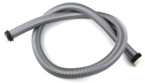 Premium Manguera de aspiradora adecuada para todas las aspiradoras con conexión de 32 mm | Longitud: 1,80m | con sistema de clic | Diámetro: 32 mm interior | Color: Plata | universal - accesorios