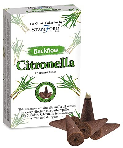 Stamford - Weihrauch & Räucherwerk - Aromatherapie - 37423 Stamford Backflow Rückfluss Räucherkegel - Zitronella (pro Verpackung)