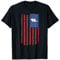 Groundhog Day Vintage amerikanische Flagge Retro Wood Chuck T-Shirt
