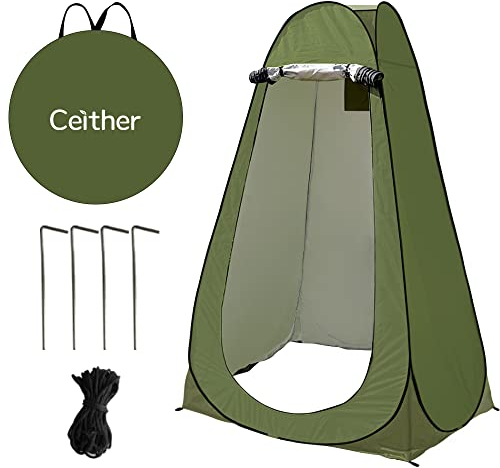 Ceither Sichtschutz-Duschzelt, Pop-Up-tragbares Campingzelt, Outdoor-WC, Umkleidezimmer, sofortiger Sichtschutz für Picknick, wasserdichtes Badezimmer