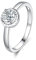 Musihy Ring Zirkonia, Ringe Frauen Solitär Ring Zirkonring Zirkonia Weiß Ringgröße 51 Frauen Geschenk