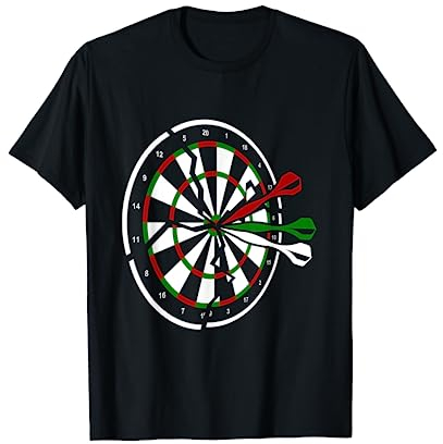 Dart Bullseye Hardcore Dart-Spieler Dartpfeil Dartscheibe T-Shirt