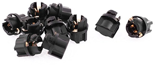 Ruilogod 10 Stück T5 Armaturenbrett Spur Lampe Lampenfassung Inhaber Schwarz