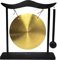 Goodyouge Gong avec maillet petit gong vent en laiton pour bureau (type 1)