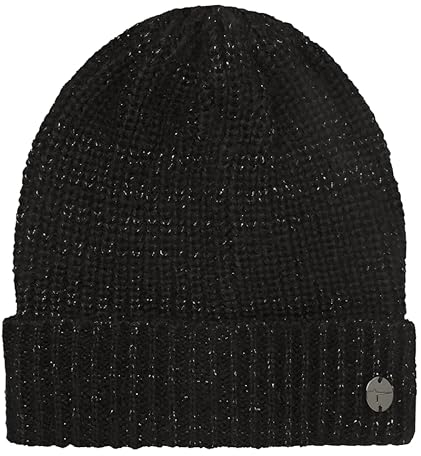Tamaris Damen ZARQA Beanie-Mütze, Jet Black, OneSize