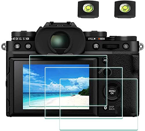 ULBTER Protection Ecran pour Fujifilm X-T5 Fuji XT5 Verre Trempé et Housse de Sabot, 0,3mm Dureté 9H screen protector Anti-Rayure Anti-Trace Anti-Bulle -Lot de 3+2