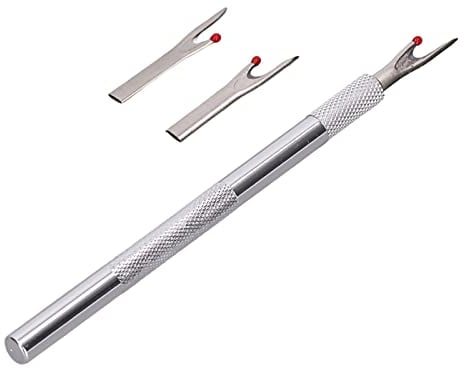 Nahttrenner, Metall-Nahttrenner-Set mit Ersatzklinge Griff aus Aluminiumlegierung Nahttrenner Stichentferner Fadenschneider Werkzeug Zum Nähen von Handarbeiten