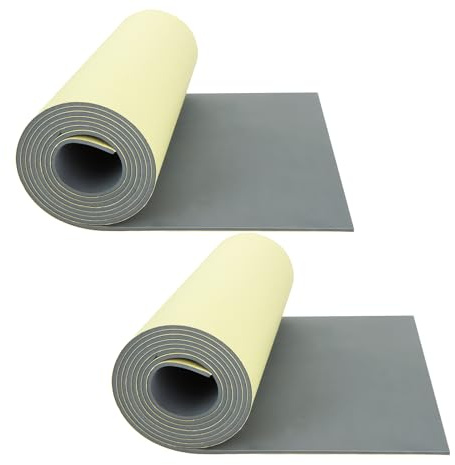 ZOFUN Lot de 2 rouleaux de mousse EVA à cellules fermées faciles à couper, 3 mm d'épaisseur, rouleaux de mousse EVA imperméables gris pour projets d'artisanat, protection des meubles