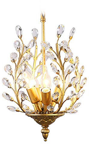 Lámpara de techo colgante de cristal vintage para mesa de comedor E14