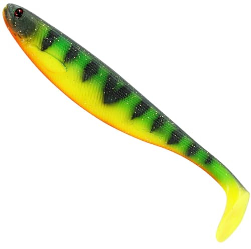 Westin Gummishad zum Hechtangeln 18cm 33g ShadTeez Slim, Farbe:Tiger Perch