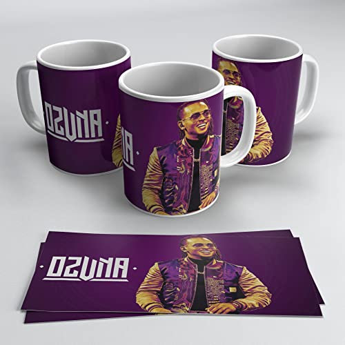 newseny Ozuna Tazza regalo per fan Reggaeton Merch di Cantante Ozuna Tazza di Ozuna con logo | Ceramica 350ml
