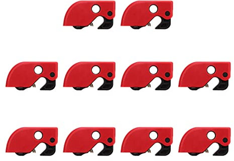 10 Pezzi Dispositivo di Blocco Interruttore Automatico, Morsetto su Unipolare Blocco Conforme OSHA, Grado Premium, Medio 10 Pezzi Dispositivo Morsetto su Kit di Sicurezza per