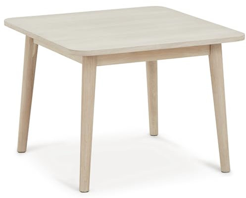 Furnhouse Nyborg Couchtisch Quadratisch 70x70 cm Eiche – Wohnzimmertisch in Eichenoptik – Skandinavisches Design – Massivholzbeine – Sofatisch mit geöltem Eichenfurnier – Landhausstil