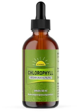 Chlorophyll Tropfen aus Alfalfa, vegan, 2 x 50 ml, ohne Zusätze (3er Pack)