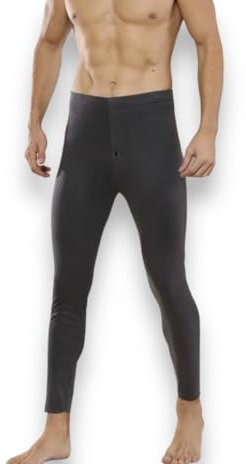 Lucchetti Socks Milano Calzamaglia Termica Uomo Pile - Sottotuta Moto - Pantaloni Termici - Collant Invernale - Pantaloni da Lavoro Invernali - Leggins (Taglia Unica, Nero)