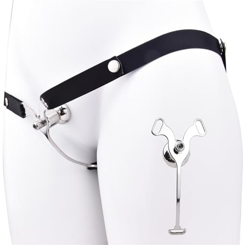 Axcroo Extra Kurze Negativer Keuschheitsgürtel mit einstellbare Belt Edelstahl Keuschheitskäfig Herren Cock Cage Chastity Cage Male SM Bondage Penis Käfig Extrem Sex Spielzeug für Männer (Schwarz)