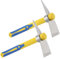 PINGEUI 2PCS Pick Mattock Hoe, 15 Inches Garden Pick Axe with Forged Head,Mattock Digging Tool with Fiberglass Rubber Handle for Digging, Loosening Soil