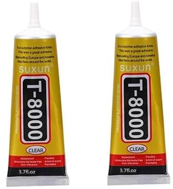 T8000 Lot de 2 adhésifs multi-usages pour écran de smartphone, étanches et pouvant être peints, solides et flexibles, pour bois, verre, tissu, céramique, métal, plus (220 ml au total)