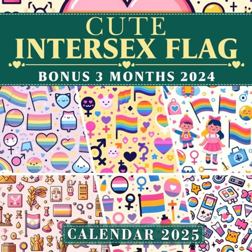 Cute Intersex Flag Calendar 2025: 15-Month LGBT Photography For Adult, From Oct 2024 to December 2025, Perfect for Planning and Organizing Your Year